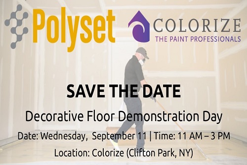 Advertisement for Decorative Floor Demonstration Day