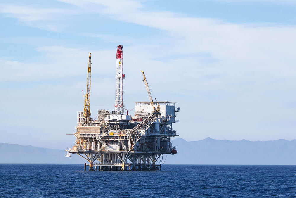 Deepwater Offshore Platform in large body of water