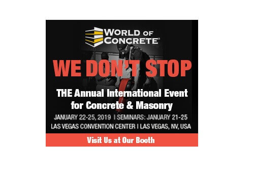 Advertisement for World of Concrete 2019